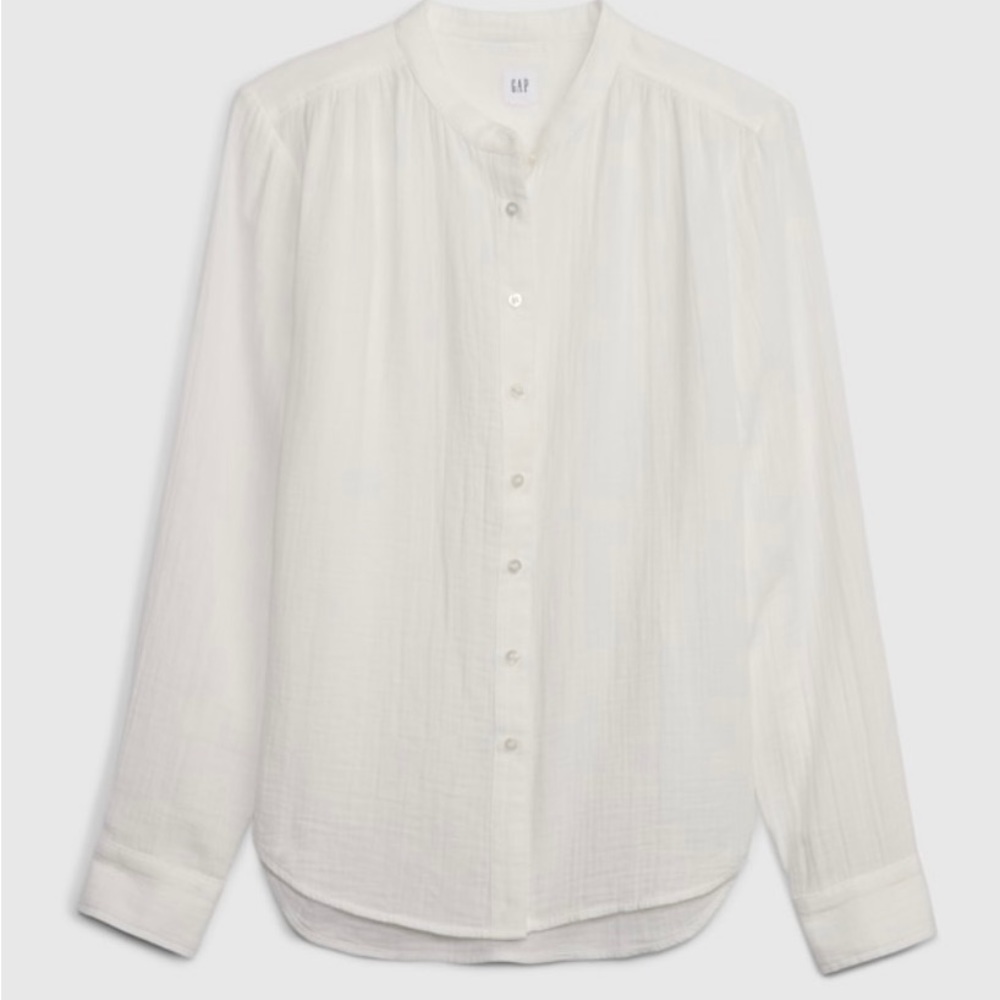 NWT Gap Crinkle Gauze button down shirt